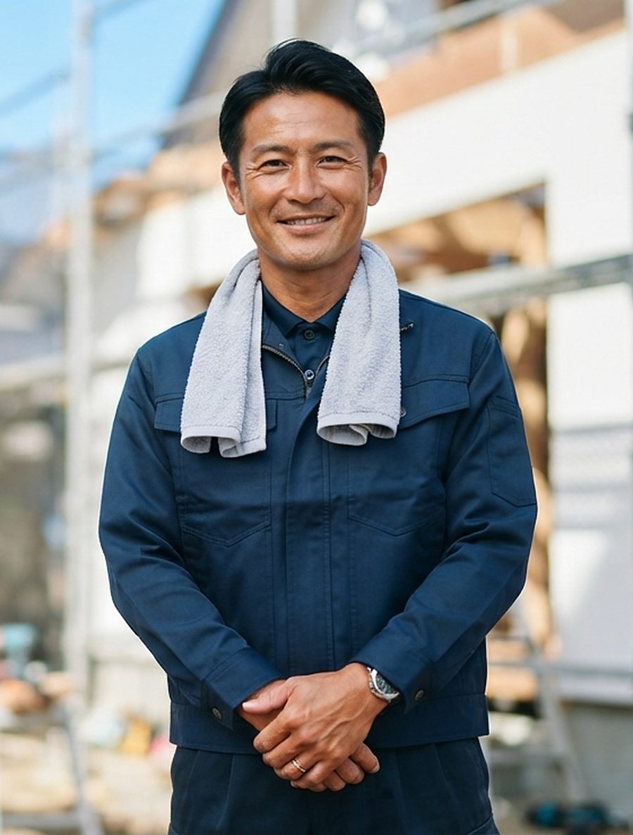 紺の作業着の代表 杉本 大輔